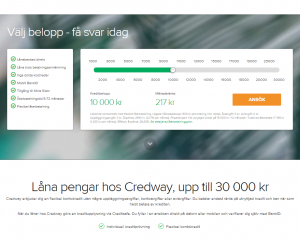 credway - låna upp till 30 000 kronor